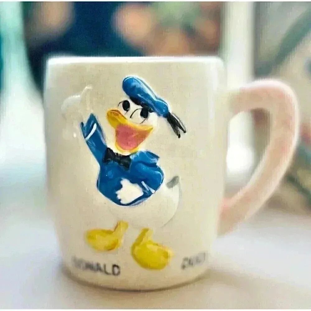 Vintage DONALD DUCK MUG Cup Walt Disney Productions 1960s